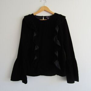 Amaryllis Velvet Women's Top Medium Black Goth Whimsygoth Grunge Dark Romantic